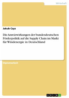 Die Anreizwirkungen der bundesdeutschen Förderpolitik auf die Supply Chain im Markt für Windenergie in Deutschland (eBook, PDF) - Czyz, Jakub
