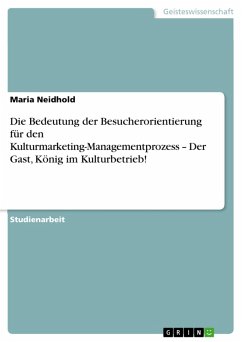 Die Bedeutung der Besucherorientierung für den Kulturmarketing-Managementprozess - Der Gast, König im Kulturbetrieb! (eBook, ePUB)