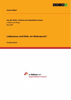 Lobbyismus und Ethik, ein Widerspruch? (eBook, PDF) - Witzel, Jessica