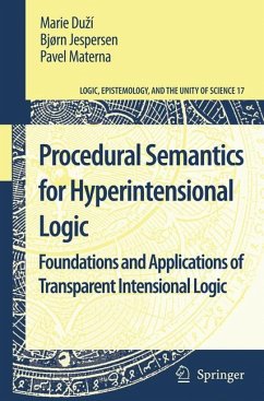 Procedural Semantics for Hyperintensional Logic (eBook, PDF) - Duzí, Marie; Jespersen, Bjorn; Materna, Pavel