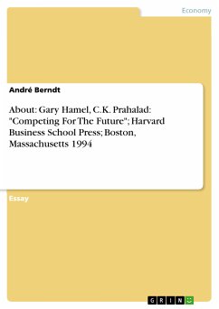 About: Gary Hamel, C.K. Prahalad: &quote;Competing For The Future&quote;; Harvard Business School Press; Boston, Massachusetts 1994 (eBook, PDF)