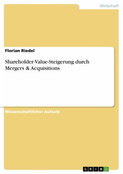 Shareholder-Value-Steigerung durch Mergers & Acquisitions (eBook, ePUB)