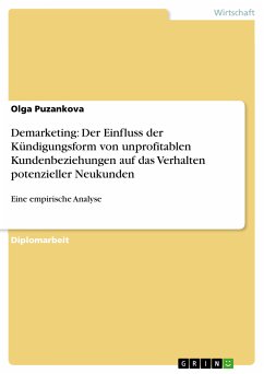 Demarketing: Der Einfluss der Kündigungsform von unprofitablen Kundenbeziehungen auf das Verhalten potenzieller Neukunden (eBook, PDF) - Puzankova, Olga