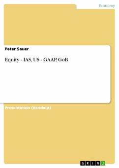 Equity - IAS, US - GAAP, GoB (eBook, PDF) - Sauer, Peter
