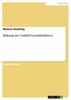 Haftung des GmbH-Geschäftsführers (eBook, PDF) - Ruehling, Melanie