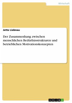Der Zusammenhang zwischen menschlichen Bedürfnisstrukturen und betrieblichen Motivationskonzepten (eBook, PDF) - Liebnau, Jette
