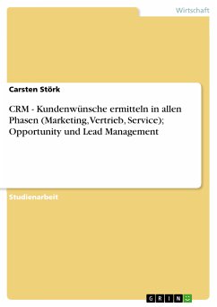 CRM - Kundenwünsche ermitteln in allen Phasen (Marketing, Vertrieb, Service); Opportunity und Lead Management (eBook, PDF) - Störk, Carsten