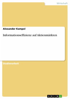 Informationseffizienz auf Aktienmärkten (eBook, PDF) - Kampel, Alexander