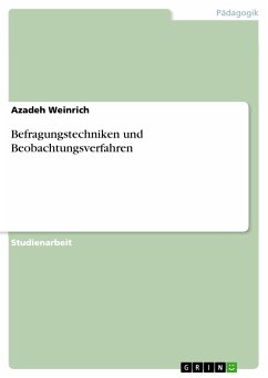 Befragungstechniken und Beobachtungsverfahren (eBook, PDF)