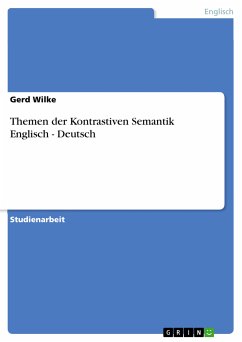 Themen der Kontrastiven Semantik Englisch - Deutsch (eBook, PDF)