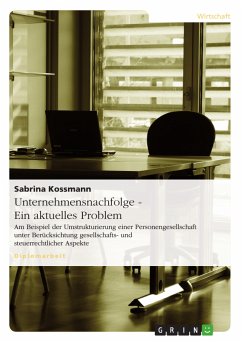 Unternehmensnachfolge - Ein aktuelles Problem (eBook, PDF)