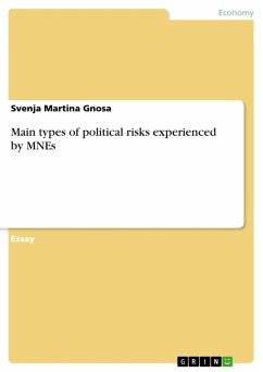 Main types of political risks experienced by MNEs (eBook, ePUB) - Gnosa, Svenja Martina