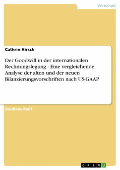 Der Goodwill in der internationalen Rechnungslegung - Eine vergleichende Analyse der alten und der neuen Bilanzierungsvorschriften nach US-GAAP (eBook, PDF) - Hirsch, Cathrin