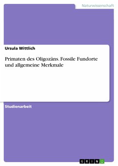 Primaten des Oligozäns. Fossile Fundorte und allgemeine Merkmale (eBook, PDF) - Wittlich, Ursula