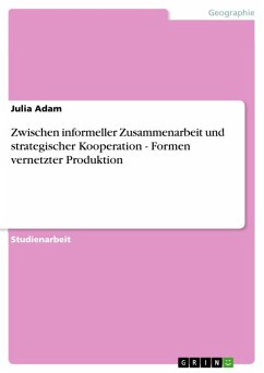 Zwischen informeller Zusammenarbeit und strategischer Kooperation - Formen vernetzter Produktion (eBook, ePUB) - Adam, Julia