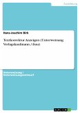 Textkorrektur Anzeigen (Unterweisung Verlagskaufmann /-frau) (eBook, ePUB)