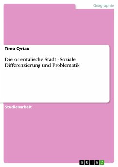 Die orientalische Stadt - Soziale Differenzierung und Problematik (eBook, PDF) - Cyriax, Timo