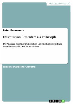 Erasmus von Rotterdam als Philosoph (eBook, PDF)