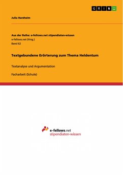 Textgebundene Erörterung zum Thema Heldentum (eBook, PDF) - Harzheim, Julia