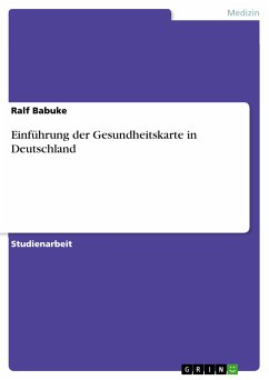 Einführung der Gesundheitskarte in Deutschland (eBook, PDF)