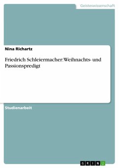 Friedrich Schleiermacher: Weihnachts- und Passionspredigt (eBook, ePUB) - Richartz, Nina