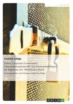 Public Corporate Governance. Unternehmenskontrolle bei Privatunternehmen im Eigentum der öffentlichen Hand (eBook, PDF) - Lütge, Cosima