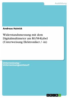 Widerstandsmessung mit dem Digitalmultimeter am RG58-Kabel (Unterweisung Elektroniker / -in) (eBook, PDF)