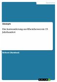 Die Auswanderung aus Rheinhessen im 19. Jahrhundert (eBook, PDF)