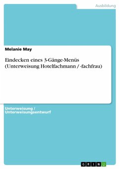 Eindecken eines 3-Gänge-Menüs (Unterweisung Hotelfachmann / -fachfrau) (eBook, PDF) - May, Melanie