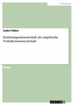 Erziehungswissenschaft als empirische Verhaltenswissenschaft (eBook, PDF)