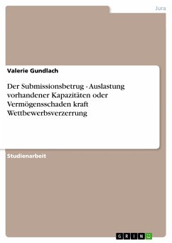 Der Submissionsbetrug - Auslastung vorhandener Kapazitäten oder Vermögensschaden kraft Wettbewerbsverzerrung (eBook, PDF) - Gundlach, Valerie