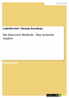 Die Interview-Methode - Eine kritische Analyse (eBook, PDF)