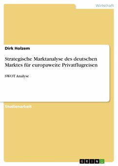 Strategische Marktanalyse des deutschen Marktes für europaweite Privatflugreisen (eBook, PDF) - Holzem, Dirk