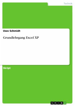 Grundlehrgang Excel XP (eBook, ePUB) - Schmidt, Uwe