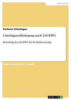 Unterlagenoffenlegung nach §18 KWG (eBook, PDF)