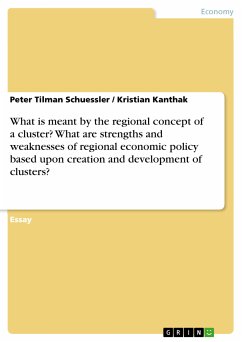 What is meant by the regional concept of a cluster? What are strengths and weaknesses of regional economic policy based upon creation and development of clusters? (eBook, PDF)