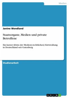Staatsorgane, Medien und private Betroffene (eBook, ePUB) - Wendland, Janine