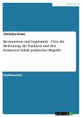 Restauration und Legitimität - Über die Bedeutung, die Funktion und den konkreten Inhalt politischer Begriffe (eBook, PDF)