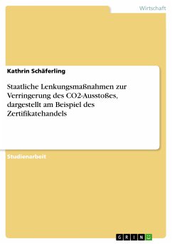 Staatliche Lenkungsmaßnahmen zur Verringerung des CO2-Ausstoßes, dargestellt am Beispiel des Zertifikatehandels (eBook, PDF) - Schäferling, Kathrin