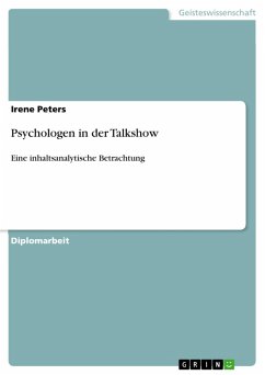 Psychologen in der Talkshow (eBook, PDF) - Peters, Irene