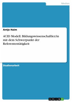 Cover 4CID Modell. Bildungswissenschaftler/in mit dem Schwerpunkt der Referententätigkeit (eBook, PDF)
