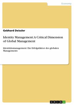 Identity Management: A Critical Dimension of Global Management (eBook, PDF) - Deissler, Gebhard