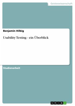 Usability Testing - ein Überblick (eBook, PDF) - Hilbig, Benjamin