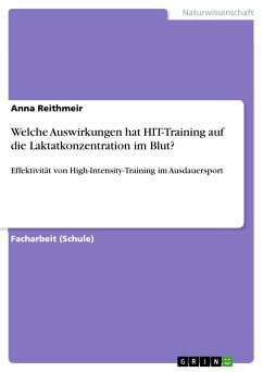 Welche Auswirkungen hat HIT-Training auf die Laktatkonzentration im Blut? (eBook, PDF)