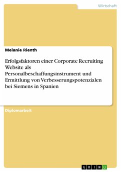 Erfolgsfaktoren einer Corporate Recruiting Website als Personalbeschaffungsinstrument und Ermittlung von Verbesserungspotenzialen bei Siemens in Spanien (eBook, ePUB)