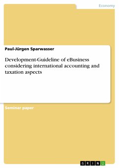 Development-Guideline of eBusiness considering international accounting and taxation aspects (eBook, PDF) - Sparwasser, Paul-Jürgen