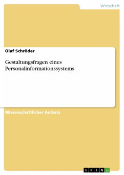 Gestaltungsfragen eines Personalinformationssystems (eBook, PDF)