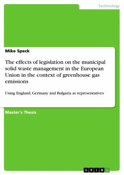 The effects of legislation on the municipal solid waste management in the European Union in the context of greenhouse gas emissions (eBook, PDF) - Speck, Mike