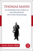 [An die Redaktion des »Aufbau« zu einer Überschrift der »New Yorker Staatszeitung«] (eBook, ePUB)