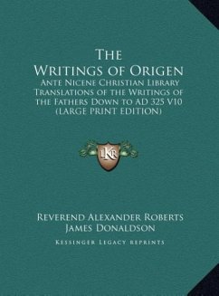 The Writings of Origen